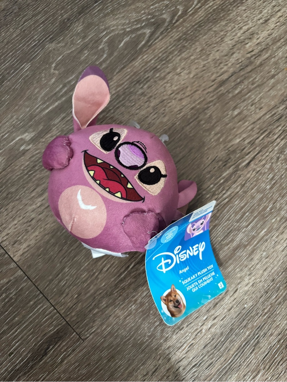 Disney Angel Plush Toy - Purple and Pink Squeaky Character